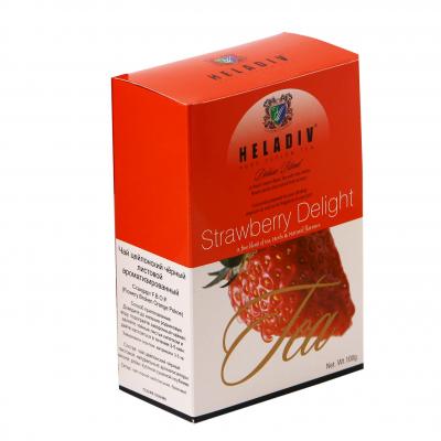 Чай черный HELADIV Strawberry Delight 100 гр. клубника