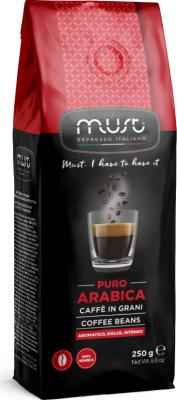 Кофе в зернах MUST Pure Arabica 250 грамм