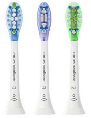 Насадка для зубных щеток Philips Sonicare HX9073/07 (упак.:3шт) 2 Series/3 Series/DiamondClean/EasyClean/FlexCare/HealthyWhite