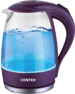 Чайник Centek CT-0042 2200 Вт фиолетовый 1.8 л пластик/стекло
