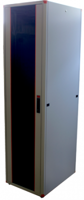 Шкаф напольный EVOLINE 19"42U600x1000 передняя дверь одностворчатая стекло с металлической рамой слева и справа,задняя дверь одностворчатая металлическая ,цвет серый
