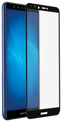Закаленное стекло с цветной рамкой (fullscreen+fullglue) для Huawei Honor 7A Pro/Y6 (2018)/Honor 7C/Y6 Prime (2018) DF hwColor-54 (black)