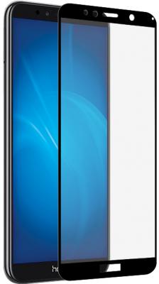 Закаленное стекло с цветной рамкой (fullscreen+fullglue) для Huawei Honor 7A/Y5 (2018)/Y5 Prime (2018) DF hwColor-57 (black)