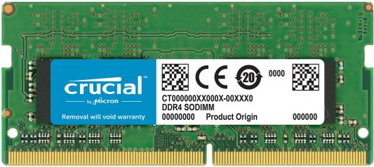 Оперативная память для ноутбука 8Gb (1x8Gb) PC4-21300 2666MHz DDR4 SO-DIMM CL19 Crucial CT8G4SFS8266
