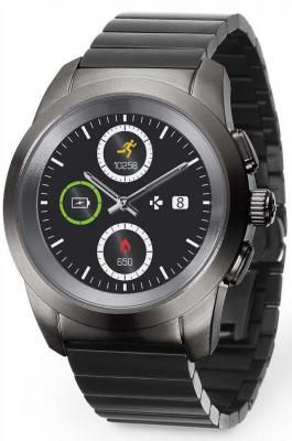 Гибридные смарт часы MyKronoz ZeTime Elite Regular блочный металлический ремешок цвет титан, 44 мм