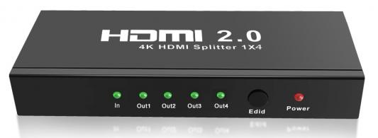 Переходник HDMI ORIENT HSP0104HL-2.0 круглый черный 30680