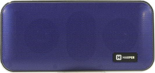 Портативная колонка HARPER PSPB-200 Blue Беспроводная акустика / 2 x 5 Вт / 180 - 18000 Гц / Bluetooth 4.2 / microSD