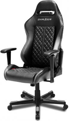 Игровое кресло DXRacer Drifting чёрное (OH/DF73/N, кожа-PU, регулируемый угол наклона, механизм качания)