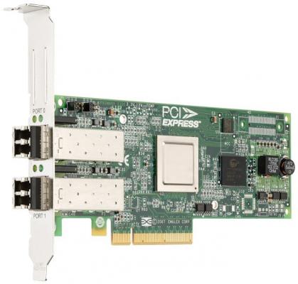 Адаптер Dell Emulex LPe12002 Dual Channel 8Gb PCIe Host Bus Low Profile (406-BBHB)