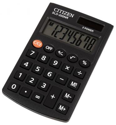 Калькулятор карманный Citizen SLD-200NR 8-разрядный черный