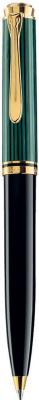 Ручка шариковая Pelikan Souveraen K 600 (980086) черный/зеленый M черные чернила подар.кор.