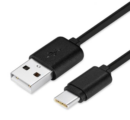 Кабель USB 2.0 Type-C 1м 5bites TC201-10 круглый черный