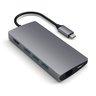 USB-концентратор Satechi Aluminum Multi-Port Adapter V2. Интерфейс USB-C. 3 порта USB 3.0, 1 порт 4K HDMI,  1 порт Ethernet RJ-45, SD/micro-SD кардридер