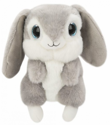 Мягкая игрушка зайка Fluffy Family Крошка Зайка искусственный мех наполнитель белый серый 15 см
