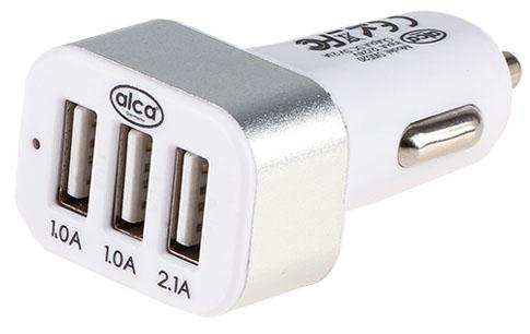 Автомобильное зарядное устройство Alca 510520 3 x USB 2.1/1А белый