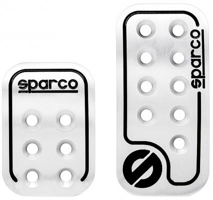 Накладка SPARCO SPC/PD-RCN AL/BK (2) на педали серия Racing алюминиевые алюм./чёрный 2шт. для АКПП