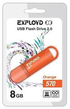 USB флэш-накопитель EXPLOYD 8GB-570-оранжевый