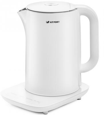 Чайник KITFORT KT-629-1 1800 Вт белый 1.5 л металл/пластик