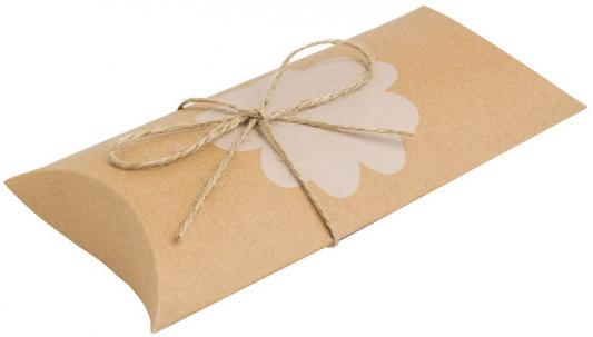 Коробка подарочная бумажная складная крафт, 20*10 см, с бантом, бумага