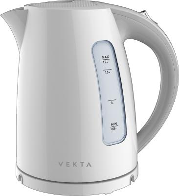 Чайник электрический Vekta KMP-1701 2200 Вт белый 1.7 л пластик