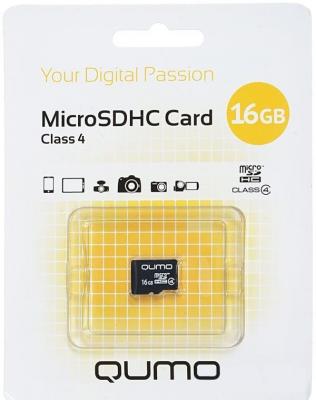 Карта памяти Micro SDHS 16GB class 4 Qumo без адаптера