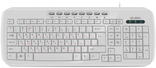 Клавиатура SVEN KB-C3050 белая (112 кл.)
