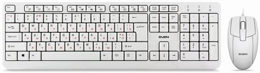Keyboard SVEN KB-S330C белый Набор клавиатура+мышь SV-017217