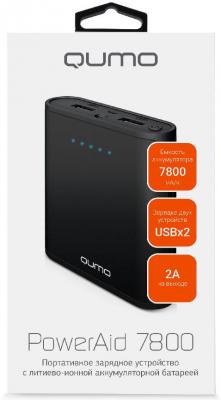 Внешний аккумулятор Power Bank 7800 мАч QUMO PowerAid черный 21099