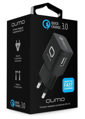 Сетевое зарядное устройство QUMO Energy 2.4А черный 23765