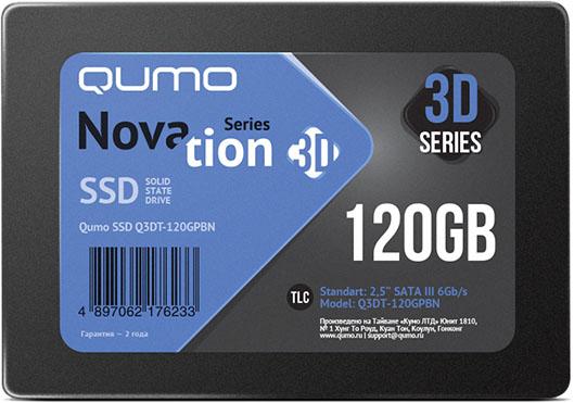 Твердотельный накопитель SSD 2.5" 120 Gb QUMO Q3DT-120GPBN Read 560Mb/s Write 540Mb/s 3D NAND TLC