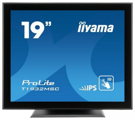 Монитор Iiyama 19" T1932MSC-B5X черный IPS LED 5ms 5:4 DVI M/M матовая 250cd 170гр/160гр 1280x1024 D-Sub HD READY USB Touch