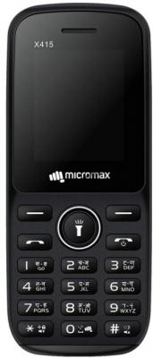 

Мобильный телефон Micromax X415 32Mb черный моноблок 2Sim 1.77" 128x160 0.08Mpix BT GSM900/1800 MP3 FM microSD max8Gb