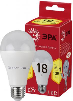 ЭРА Б0031706 ECO LED A65-18W-827-E27  Лампа ЭРА (диод, груша, 18Вт, тепл, E27)