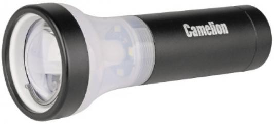Camelion LED51512  (фонарь, черный,  1LED+4LED, 3 реж 3XLR03 в компл., алюм., откр. блистер)