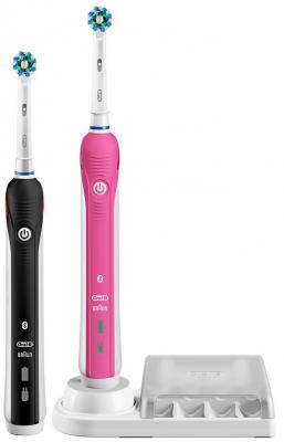 Набор электрических зубных щеток Oral-B Smart 4 4900 черный/розовый