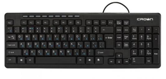 CROWN CMK-481 [CM000002175] Клавиатура мультимедийная {111 клавиш (9 - hotkeys), длина провода: 1.8 м, USB}