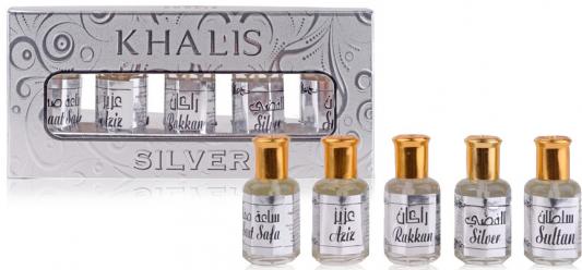Масло парфюмерное унисекс Khalis Silver Set 12 мл 5шт.