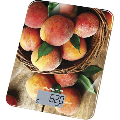 Весы кухонные электронные Polaris PKS 1043DG Peaches макс.вес:10кг рисунок