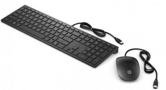Клавиатура + мышь HP Pavilion 400 клав:черный мышь:черный USB slim