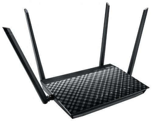 Wi-Fi роутер ASUS RT-AC57U 802.11abgnac 1167Mbps 5 ГГц 2.4 ГГц 4xLAN черный