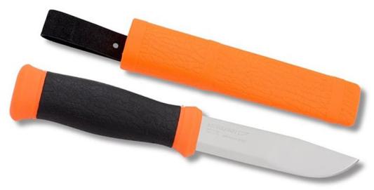 Нож Mora Outdoor 2000 (12057) стальной разделочный лезв.109мм прямая заточка оранжевый/черный