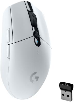 Мышь беспроводная Logitech G305 Wireless Gaming Mouse белый USB + радиоканал 910-005291
