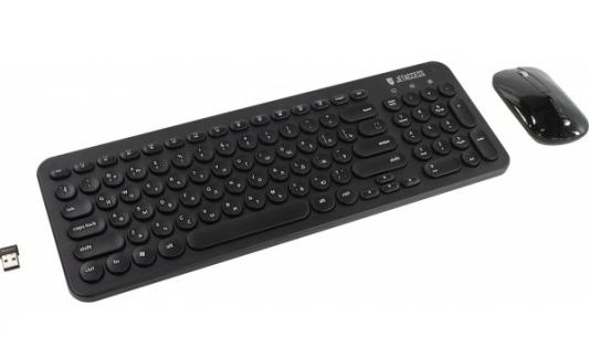 Беспроводной набор мультимедийной слим-клавиатуры и мыши Jet.A SlimLine KM30 W, 1xUSB инт, чёрный