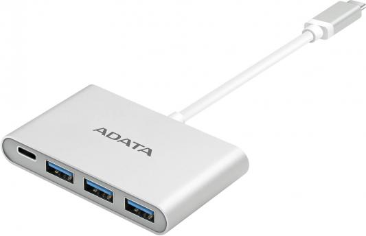 Концентратор A-DATA USB-C - 3 порта USB-A 3.1, Silver