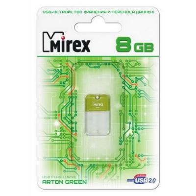 Фото - Флешка 8Gb Mirex 8GB Mirex Arton, USB 2.0, Зеленый USB 2.0 зеленый 13600-FMUAGR08 флешка 32gb mirex elf usb 2 0 зеленый