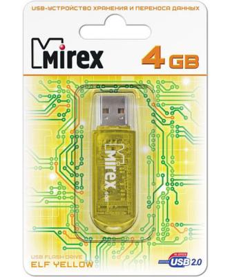 Флешка 4Gb Mirex Elf USB 2.0 желтый 13600-FMUYEL04