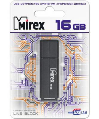 Флеш накопитель 16GB Mirex Line, USB 2.0, Черный