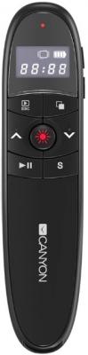 Беспроводной презентер CANYON CNS-CP03, 2.4Ghz laser wireless presenter, red laser indicator, LCD display timer, Black