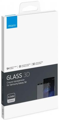 Защитное стекло Deppa 3D для Samsung Galaxy S8, 0.3 мм, черное (62349)