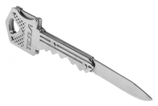 Нож-брелок TESLA KU-02 нержавеющая сталь, с локером